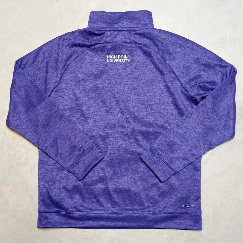High Point University Adidas 1/4 Zip Sweatshirt Size XL Pockets HPU Golf
